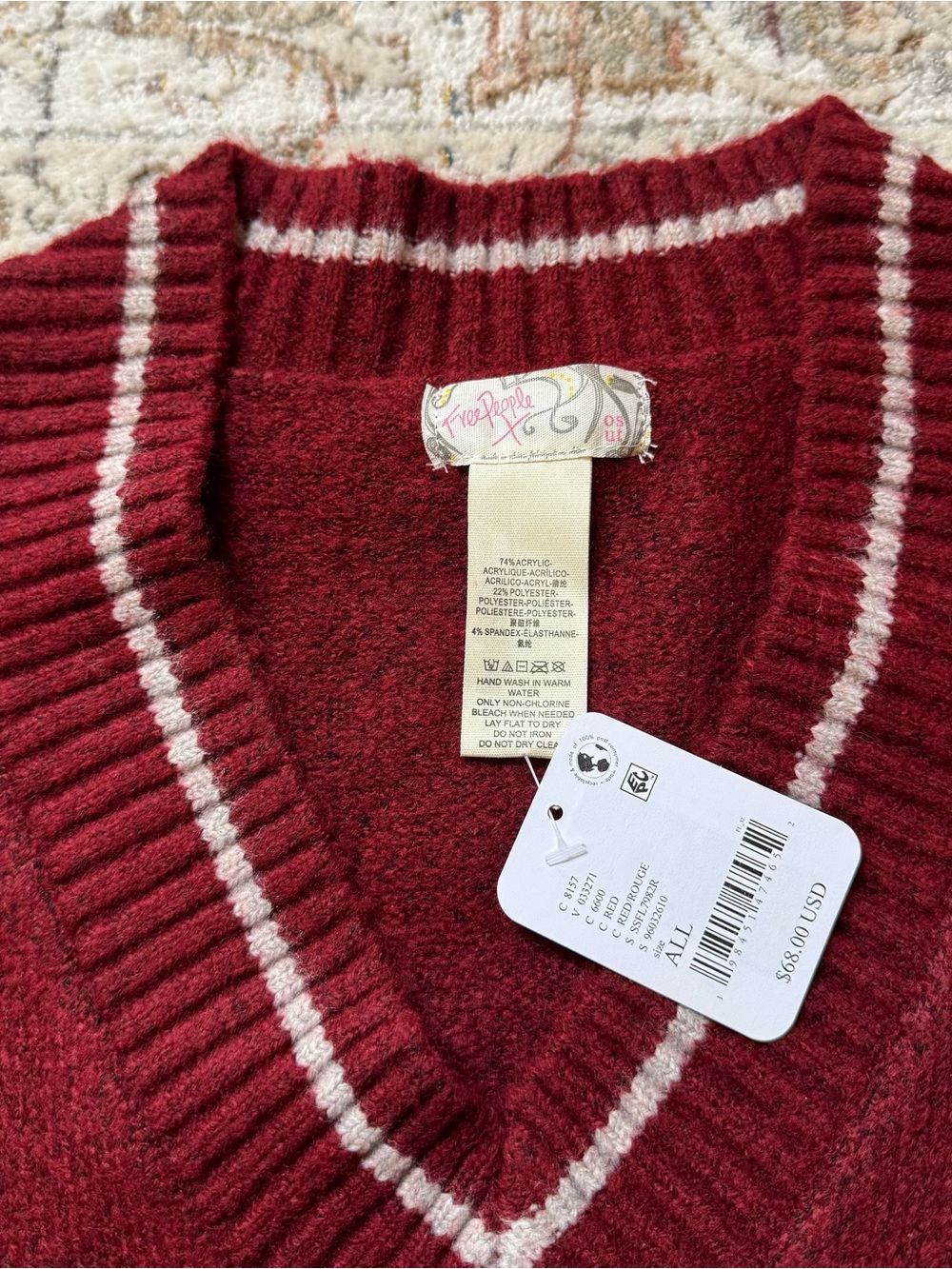 Free People All Star Stripe Poncho - Picture 7 of 7